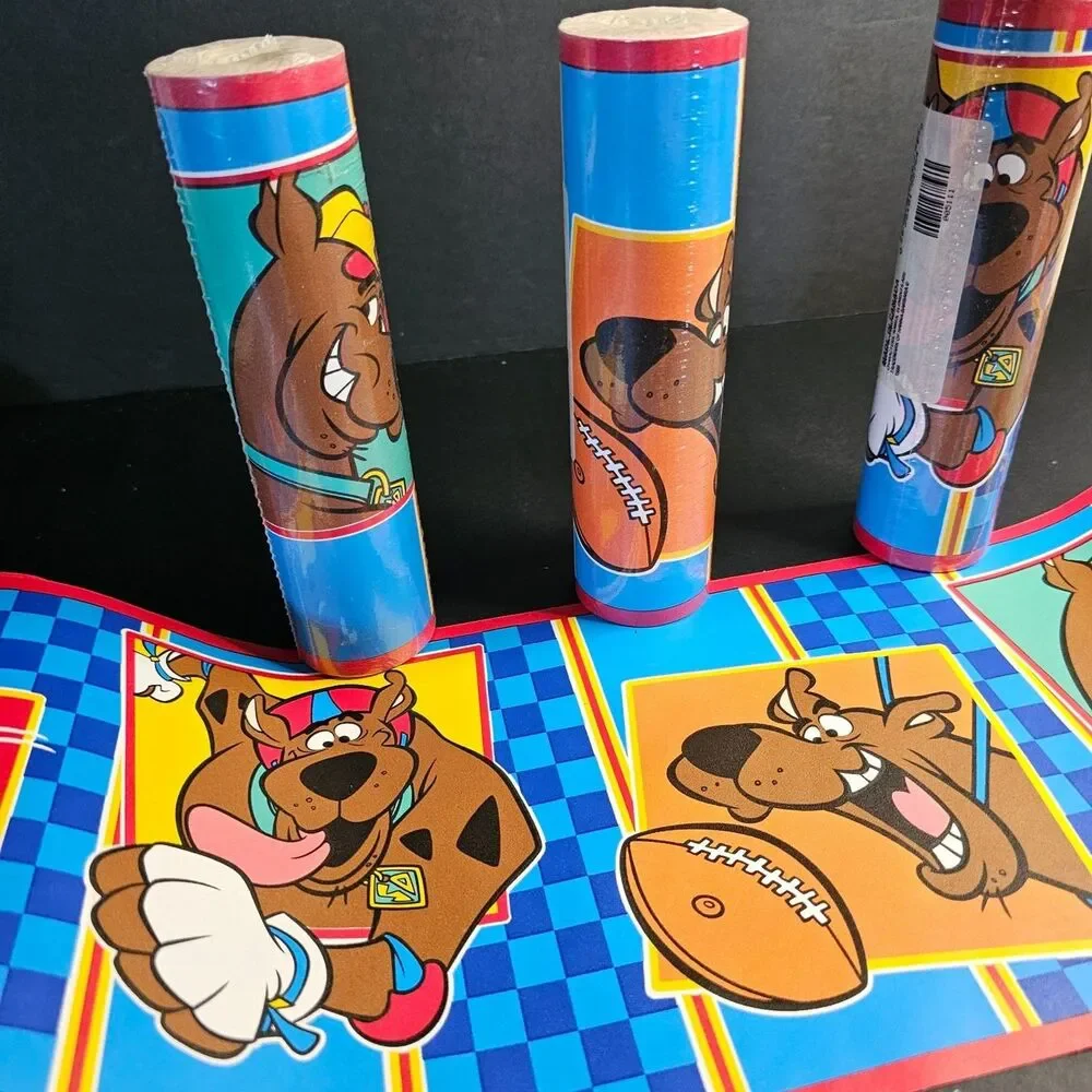 Scooby Doo Hanna Barbera Wallpaper, Lot of 4 Border Rolls, Vintage 1990s